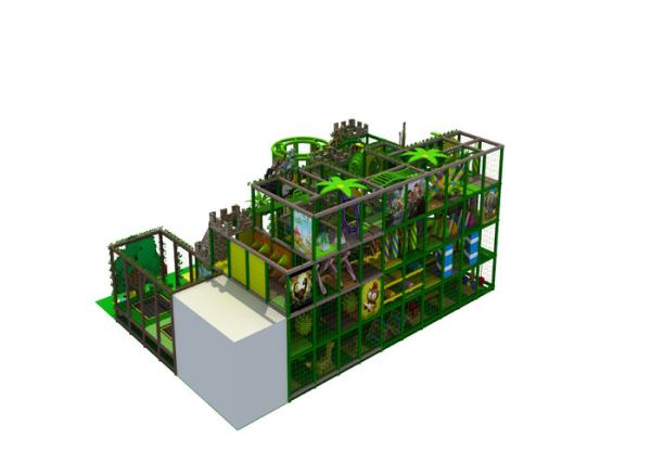 Commercial Indoor Jungle Gym Equipment / Kids Indoor Playset 90CBM Volume