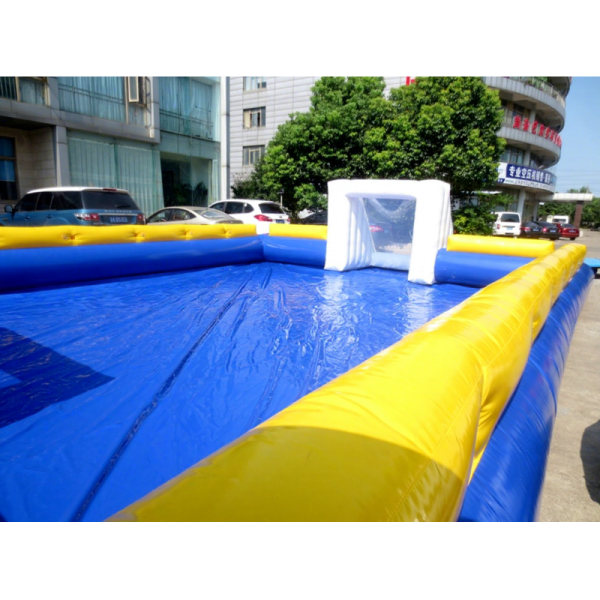 Popular Factory Supply Inflatable Water Football Pitch PVC Material 15x7.5x2.5m Outdoor Use 3-Year Warranty