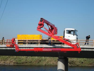 6x4 Bucket Type Bridge Inspection Equipment 16M DongFeng , Folding Platform