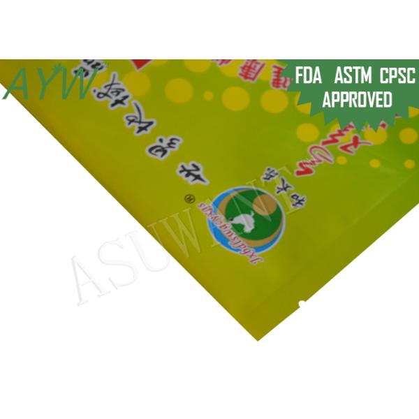 Пищевой ингредиент упаковывая пластиковые мешки влагостойкие, стойку сумки замка застежка-молнии