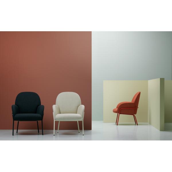 Funky Dark Green Linen Accent Chair Sling Lounge Pool Armchair