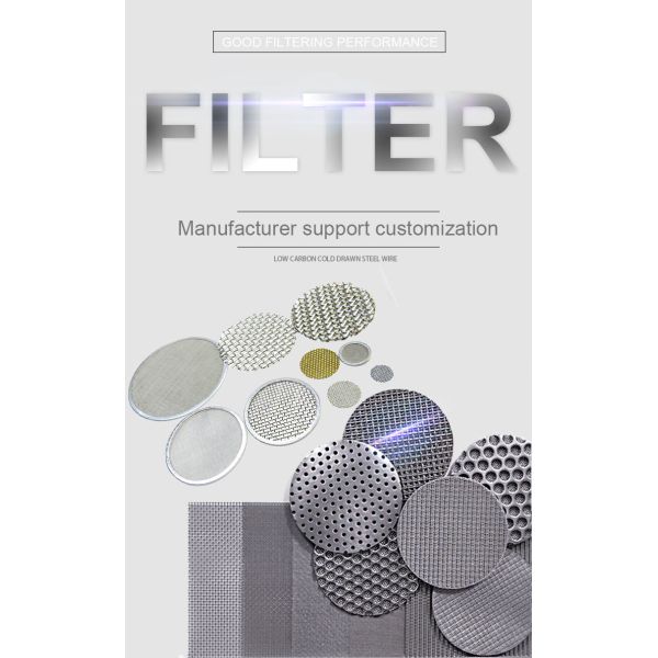 Low Flow Resistance SS Mesh Screen Filter Suitable For High Purity Gas