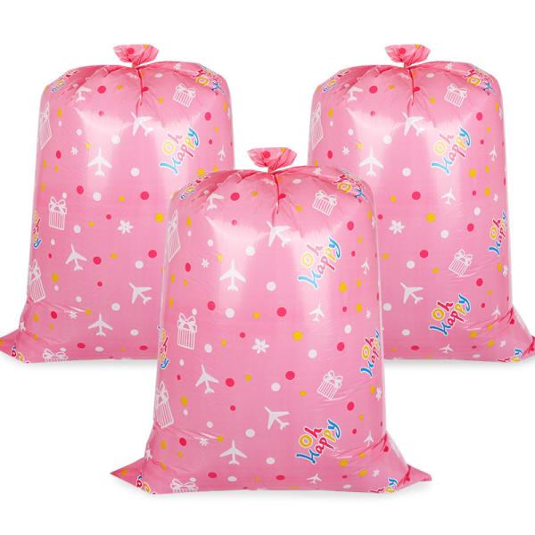 Impressão plástica dos sacos CMYK do presente do jumbo plano cor-de-rosa do Natal do feriado