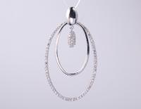 Colchão de forma oval Coleção Geométrica Pendente Pendente com pedra de zircão 925 Jóias de prata esterlina Acessórios Geometria de prata Geometria de cristal joias de prata pendente de campeonato de férias de verão