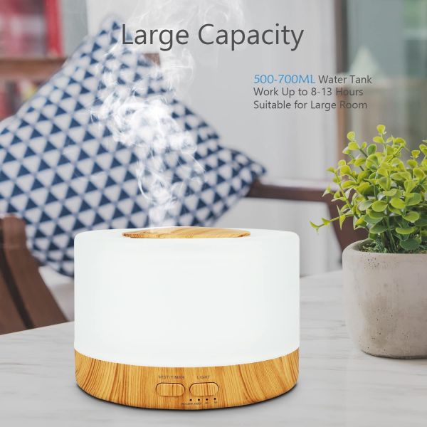 500ml Remote Control Household Aromatherapy Machine Ultrasonic Scent Essential Oil Diffuser Air Humidifier With LED Night Light