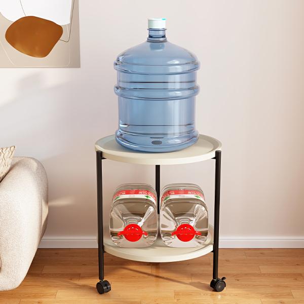 Movable Sofa Side Table Small Coffee Tea with Wheels, Storage Rack for Living Room Bedroom Balcony Shelf