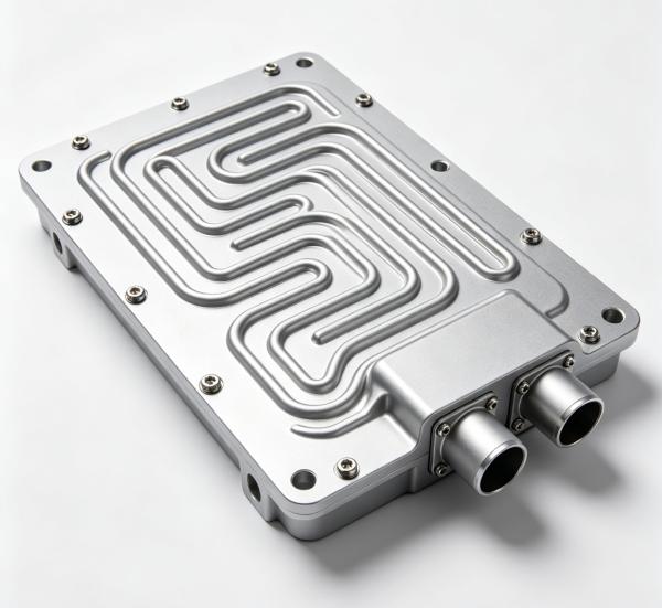CNC Machined Aluminum EV Battery Cooling Plate - Custom Electric Vehicle Thermal Management