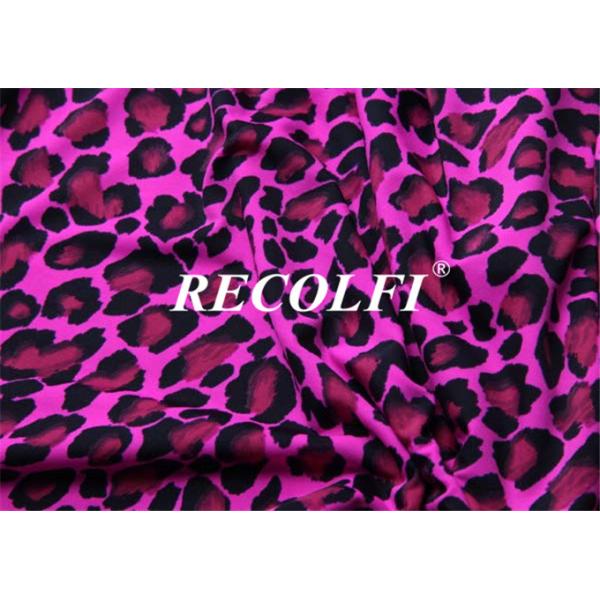 Pinky Leopard Print Gym Suit Women's Activewear High Air Permeability 4 Way Stretch