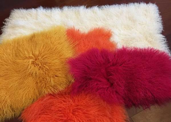 Mongolian Sheepskin Rug Home Fashion Decorative Throw Long curly sheepskin fur