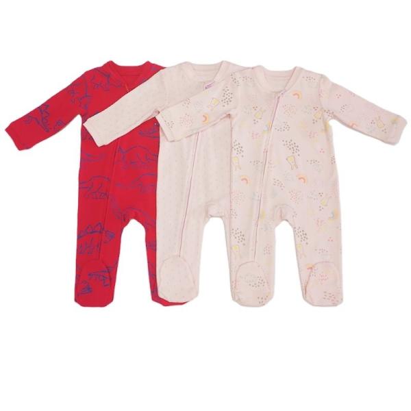Zipper Closure Baby Clothing Bodysuit Rompers for Infants Toddlers in Winter