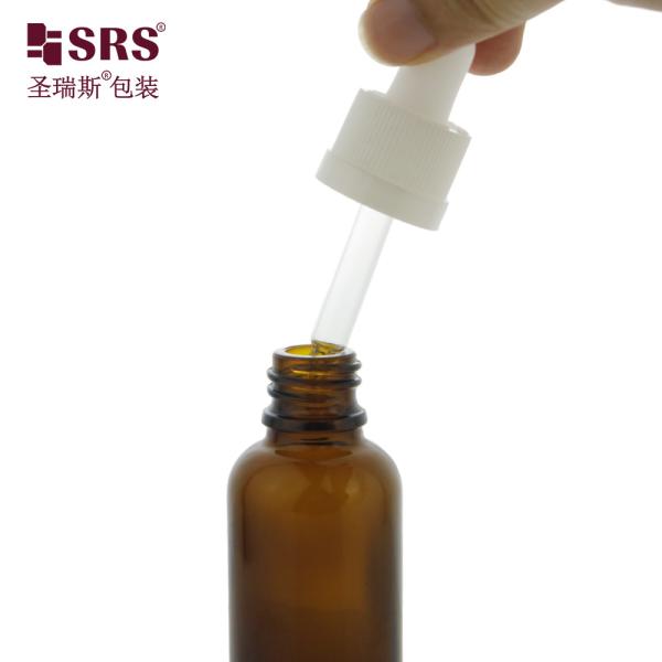 D010 Transparent Glass Mold Glass Bottle With CRC Child Resistant Cap Dropper Lid For Hair Essence Serum