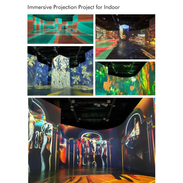 7500 Lumen Short Throw Laser Projector HDMI 3LCD Laser Projector 360° Projection