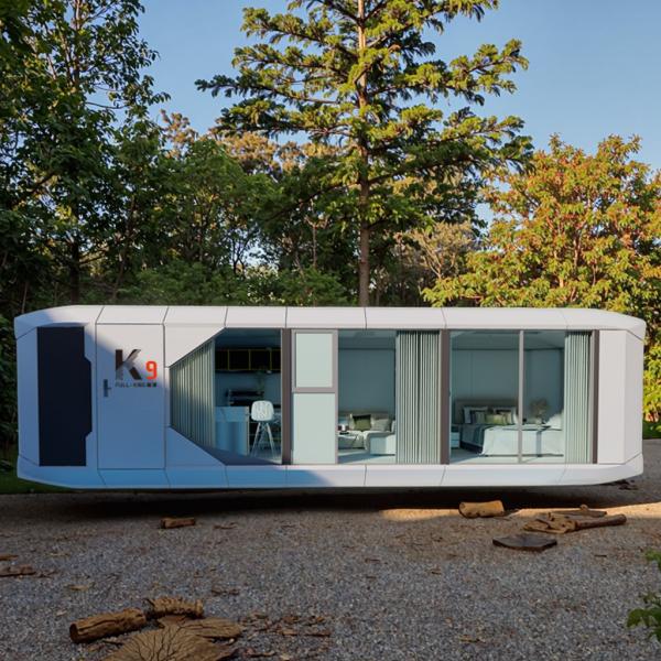 Maison capsule mobile préfabriquée en acier / maison de cabine capsule de luxe