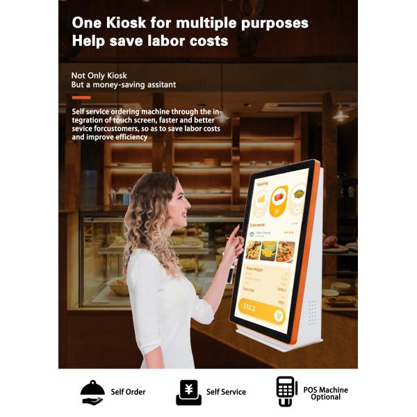 21.5 дюймовый Android POS Self Service Payment Kiosk Для ресторанов