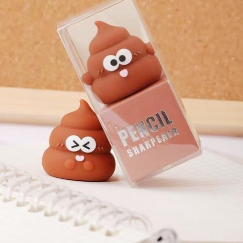 Poop Manual Aperador de Lápis Para Crianças Kawaii Escola Pré-Requisitos de Escritório Regalo Mini Papeleria de silicone