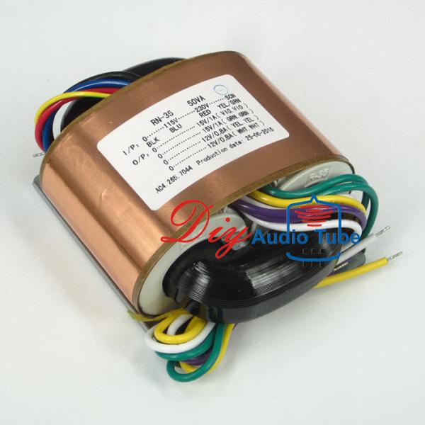 50W Power Toroidal Audio Output Transformer , R Core Transformer High Strength