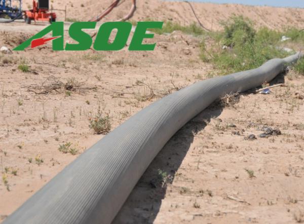 12” × 200m Nitrile Rubber Lay Flat Discharge Hose Chemical Resistance