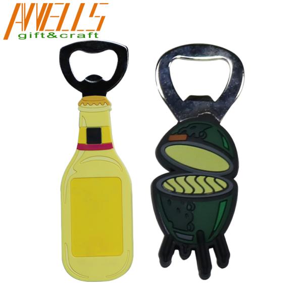 Practical Keychain PVC Bottle Opener Zinc Alloy PMS Steel Stain 12C Color