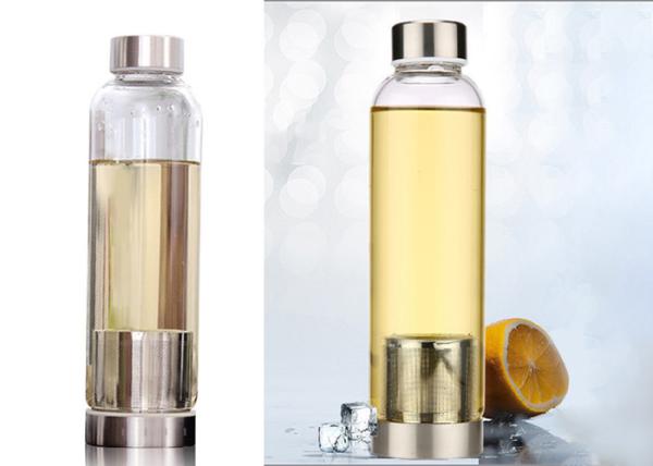 12 Oz Leak Proof Glass Water Bottle / Glass Sports Water Bottle
