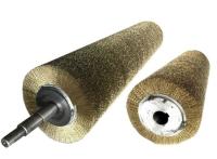 Brosse industrielle personnalisée 0.15mm fil de cuivre fil enroulé brosse à rouleaux pour dépouiller les tiges de roseau