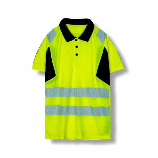 Lightweight 100% Polyester Reflective Short Sleeve T Shirts For Enhanced Visibility