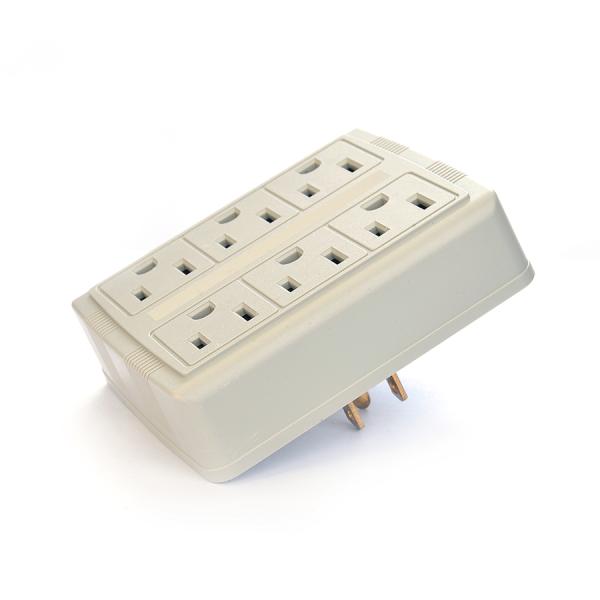 Portable American Standard ETL Socket Adaptor for Mobile Charging 1 Outlets and Self Grounding