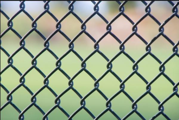 Pvc Coated Chain Link Fence With Barbed Wire On top Size Customized