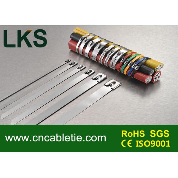 4.6*200mm SS316 grade Ball-lock stainless steel self-locking cable tie