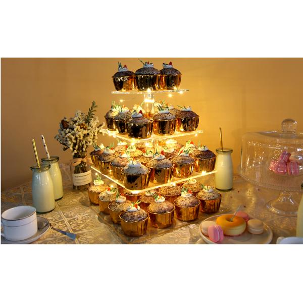 Стойка пирожного яруса печенья 4 акриловая для свадебного банкета дня рождения