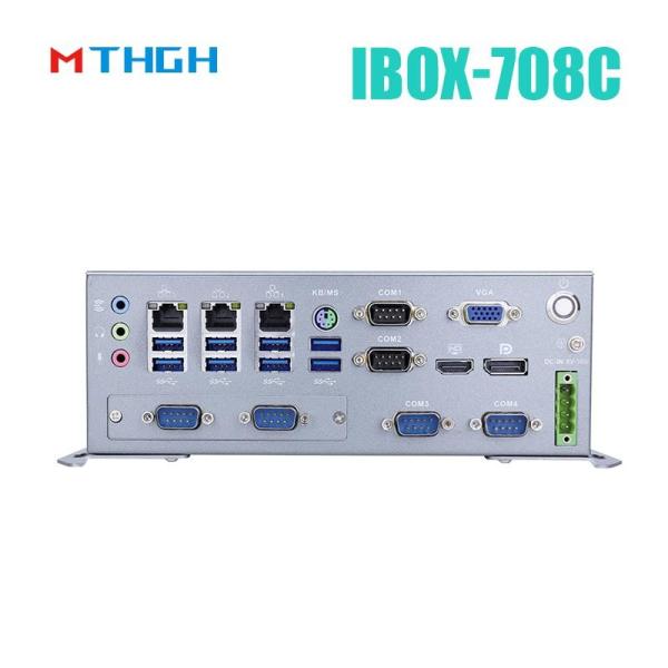 Fanless Industrial Mini PC with 8GB DDR4, Quad Core i7 6700T and 64G SSD for