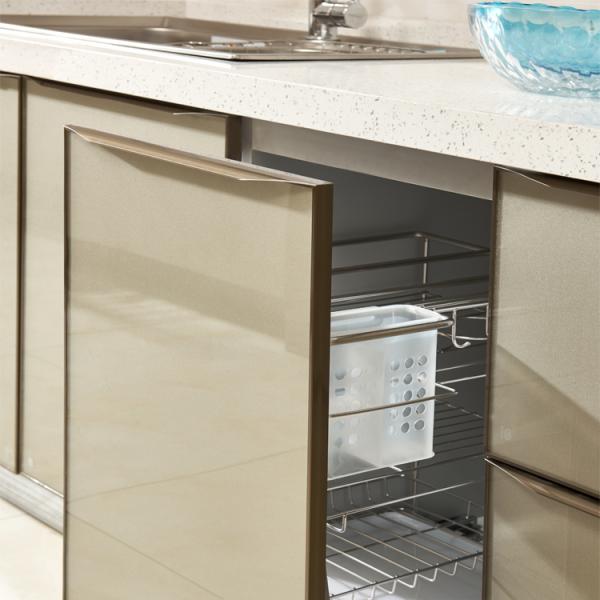 Home Laminate Handleless Kitchen Cabinets Full Set Small Kitchen Modular Cabinets