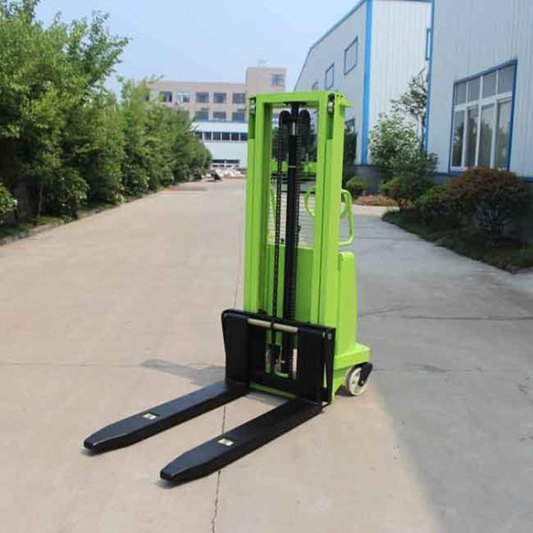 2 Stage 3m Mast Semi Electric Pallet Stacker 1T-2T Warehouse Pallet Jack