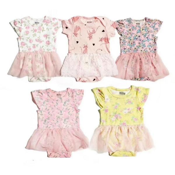 100% Cotton Children's Summer Clothes Baby Girls Romper 3-18M size