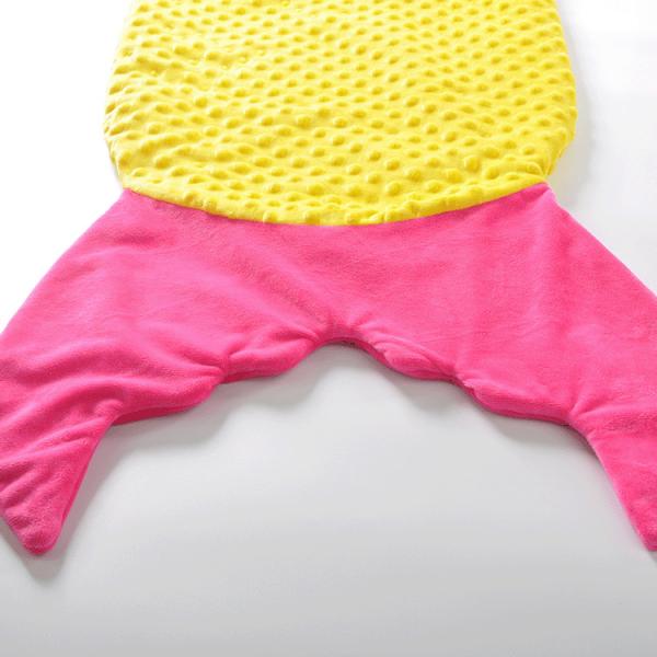 Wearable Cozy Animal Tail Blanket Soft Minky Dot Mermaid Tail Blanket For Kids