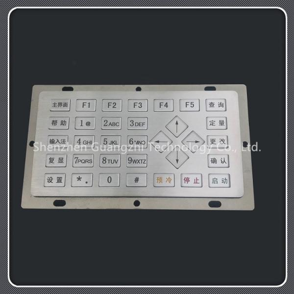 Different Buttons Custom Usb Keypad , Stainless Steel Industrial 33 Key Keyboard