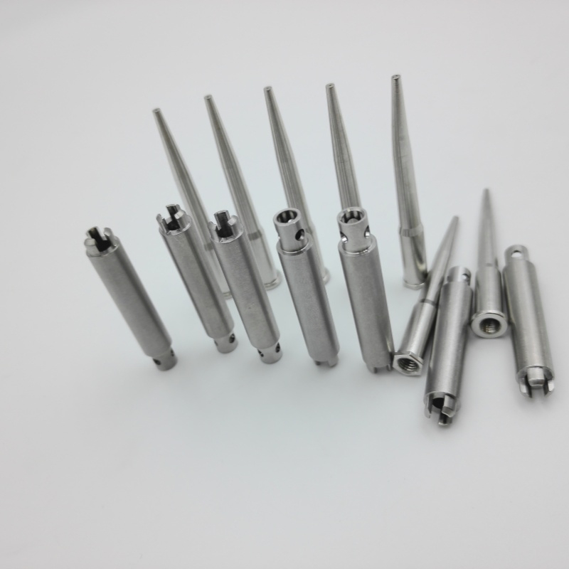 Medical Long Slender Shaft Helical Groove CNC Bar Turning Machining