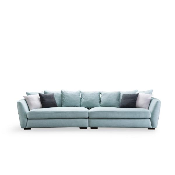 4 Seater Latest Living Room Design Modern Fabric Linen Long Sofa