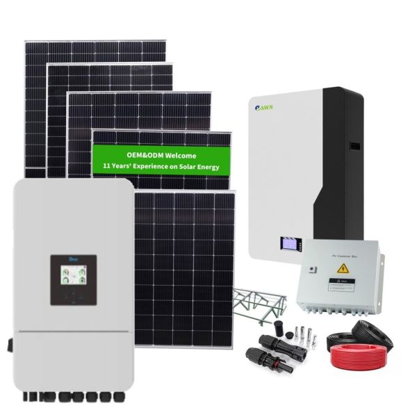 Residential Use With Lithium Battery Solar Energy System 3KW 5KW 6KW Complete on Off Grid Hybrid PV Panel System for Home