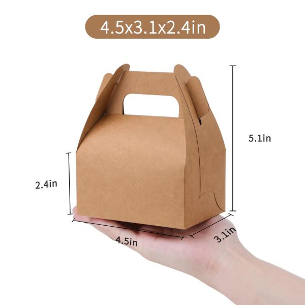Перерабатываемый одноразовый хлебопекарный вынос Коробка для пирога Brown Kcraft Коробка для пирога с ручкой