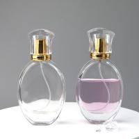 Garrafa oval de vidro 50ml do atomizador do pulverizador de perfume transparente