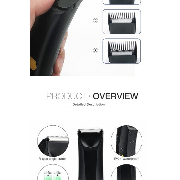 Podadoras de pelo de cerámica reemplazables de las cabezas de la cuchilla de la ingle del pelo del condensador de ajuste IPX4 del cuerpo eléctrico de la prenda impermeable