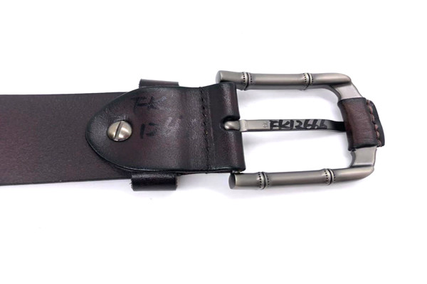 Fashion Mens Casual Leather Belt  / 100% Soft Top Grain Genuine Leather Strap With Metal Bamboo Buckle