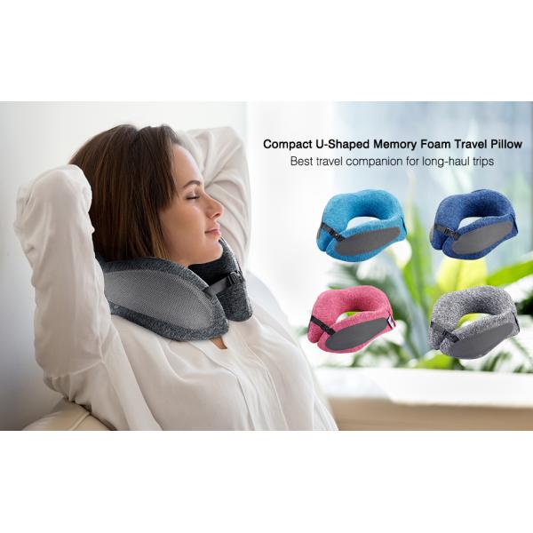 Travel Accessories Memory Foam Neck Roll Pillow For Neck Pain , Long Life