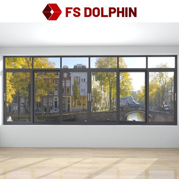 Double Glazed Aluminum Sliding Window Horizontal Opening For Hotel Residential Apartment