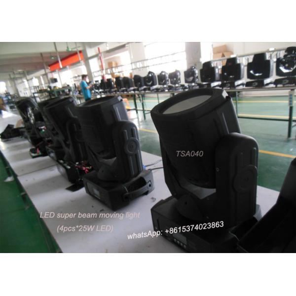 Bright White 4 * 25W IP20 LED Moving Head Light DMX 15CH Super Beam Light
