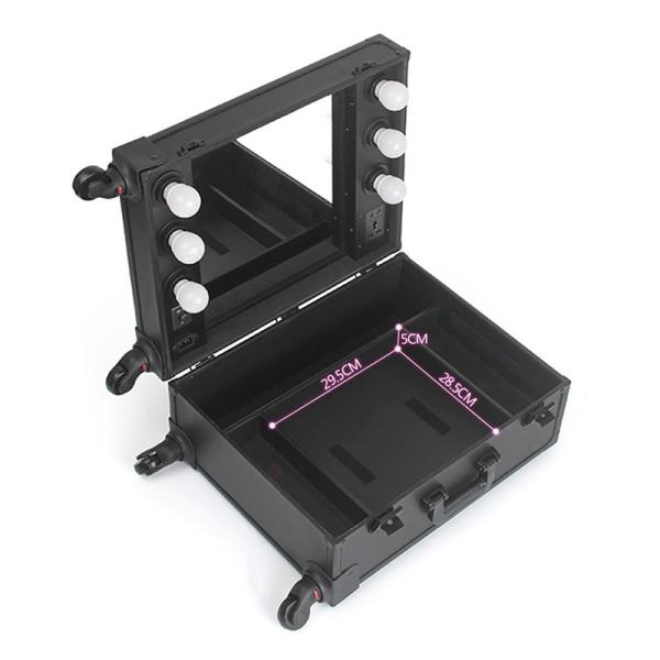 High Durability Cosmetic Beauty Case With Large Center Storage Compartment
