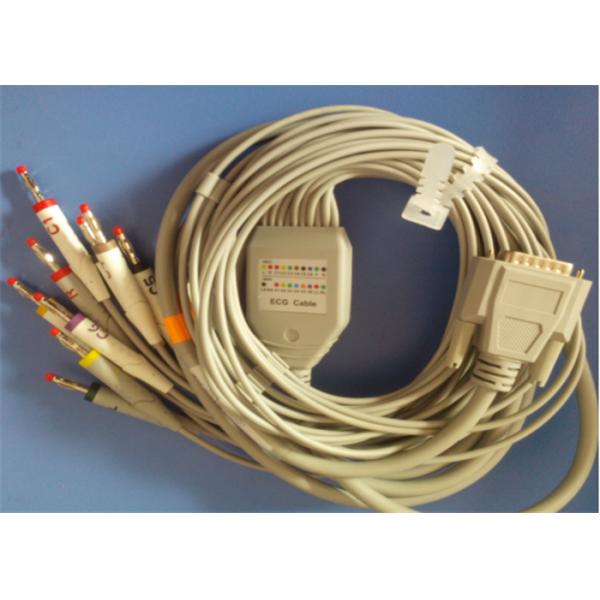 Nihon Kohden 10/12 кабель руководства EKG с хватальщиком/бананом резистора 3m/10ft