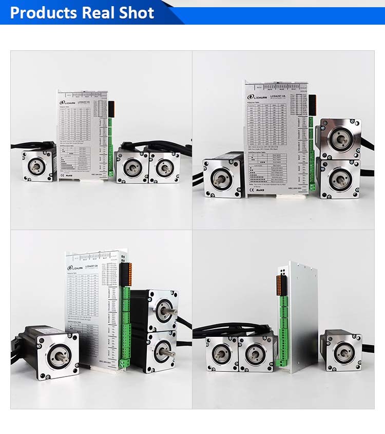 Lichuan 3A DC Closed Loop Stepper Motor Drivers Kit 3.5N.m 2 Phase Nema24 DC24V~50V 4.0/5.0/5.8A 1000PPR