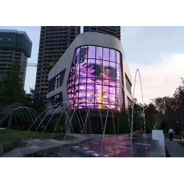 95 Transparent Glass LED Display Dustproof For Window