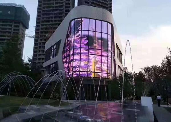 10.42mm Transparent Led Video Screen 140 degree Horizontal